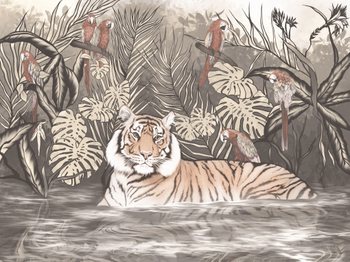 Tiger in the jungle