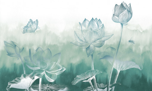 Water lily green