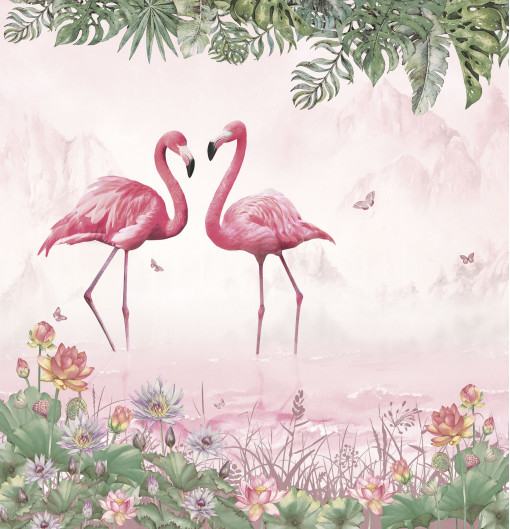 Flamingo duo rose