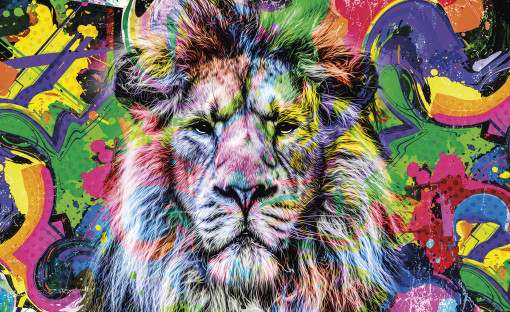 Graffiti lion