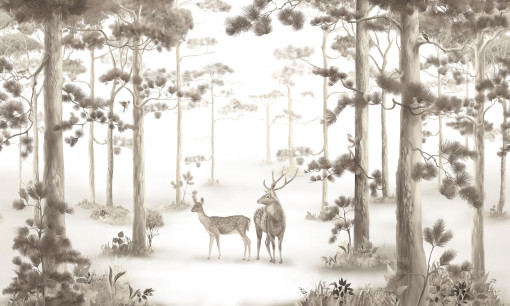 Forest deer sepia