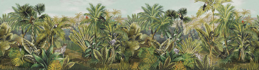 Panoramic jungle sepia