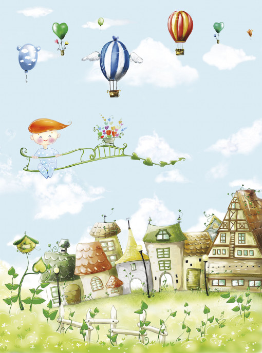 Сказочный городок с воздушными шарами