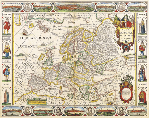 Старинная карта Европы
