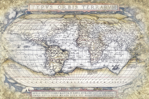 Антикварная карта мира