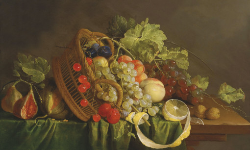 Корнелис де Хем - Натюрморт с корзиной фруктов