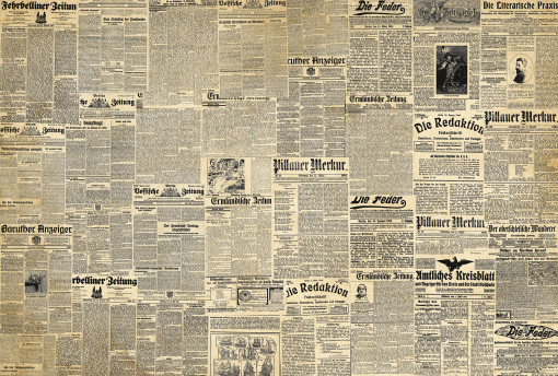 Старые газеты в сепии