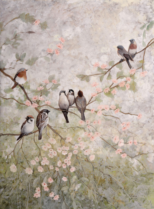 Guido Borelli — decorazione con 8  uccelli